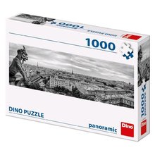 Dino chrlič v Paříži panoramatické 1000 dílků Puzzle 96 x 32 cm