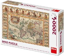Dino Historická mapa světa 2000 dílků puzzle 97 x 69 cm