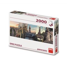 Dino Paříž koláž 2000 dílků panoramic puzzle 48 x 136 cm