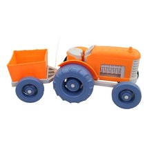 Traktor s vlekou 30cm plast oranov