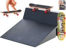 Skateboard prstov 9,5cm kov s rampou na kart fingerboard