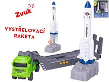 Auto nkladn 30cm na setrvank na baterie se zvukem + raketa 16,5cm s vystelovaem