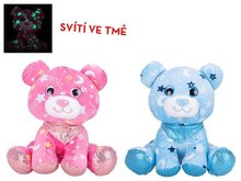 Medvdek plyov 20cm sedc s tkem svtc ve tm  0m+