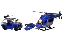 Policejní set s figurkami vrtulník 33cm
