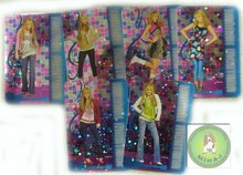 Jiri Models Hannah Montana samolepky karticky 6ks s Miley Cyrus 9 x 6 cm