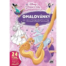 Omalovnky A4+ Disney Princezny se samolepkami