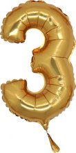 slice zlat 3 102cm velk, 40 / nafukovac balonek