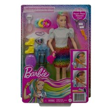 * BRB Leopardí panenka s duhovými vlasy a doplňky GRN81 / GRN80 Barbie