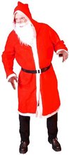 Plášť Santa Claus s kapucí karnevalový kostým, dospělý, vánoce