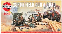 * Airfix Classic Kit VINTAGE military A01305V - 25pdr Field gun  Quad  1:76