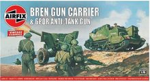 * Airfix Classic Kit VINTAGE military A01309V Bren Gun Carrier &amp; 6 pdr Anti-Tank Gun 1:76