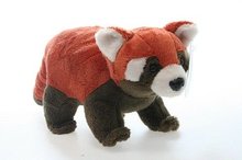 * Panda plyš červená 27 cm s ocasem