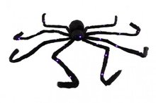 Pavouk velk ply 125x9cm na baterie se svtlem na halloween